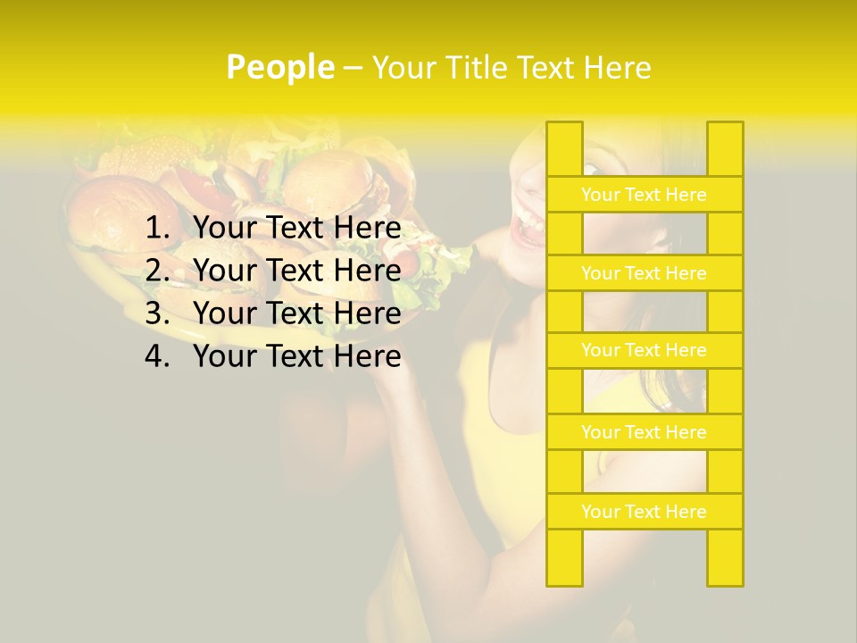 Hungry Beefburger Sandwich PowerPoint Template