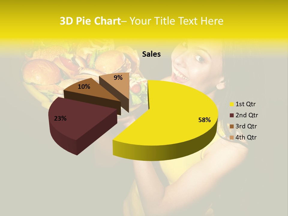 Hungry Beefburger Sandwich PowerPoint Template