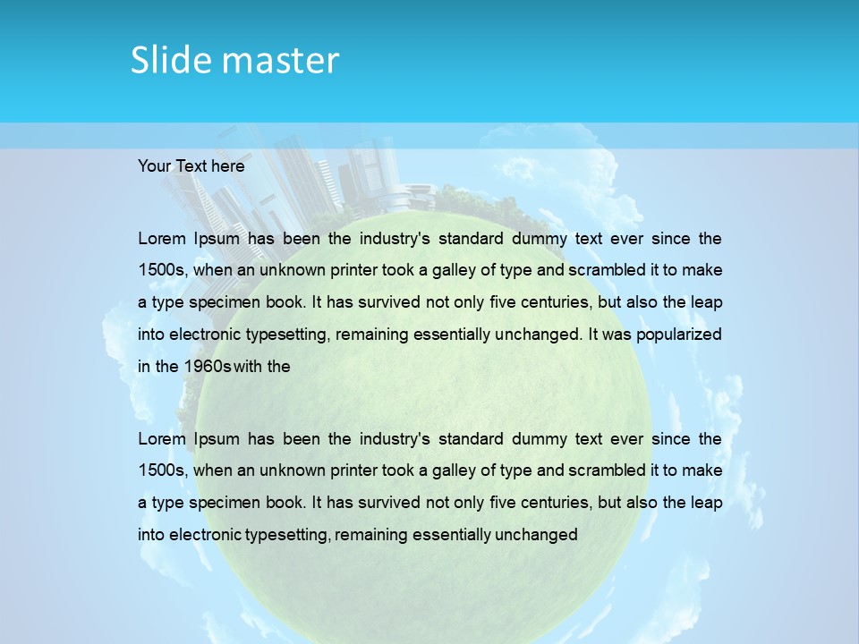 Natural Planet Piece PowerPoint Template