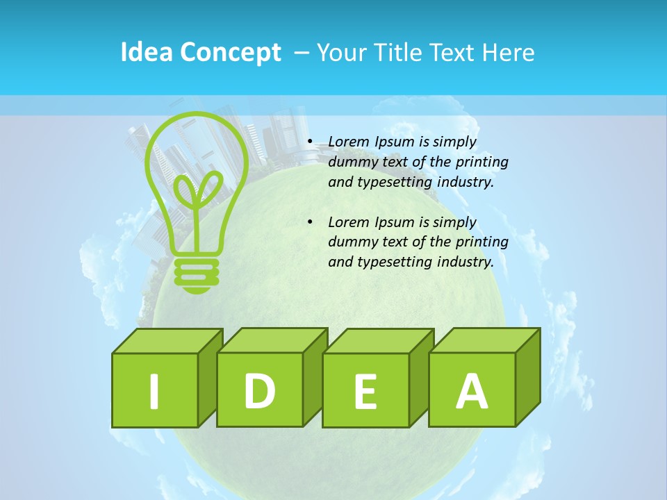 Natural Planet Piece PowerPoint Template