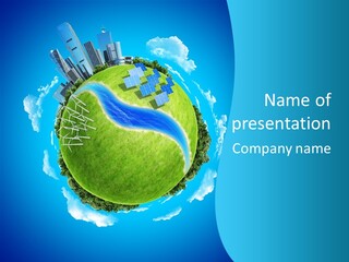 Finance Blue Land PowerPoint Template