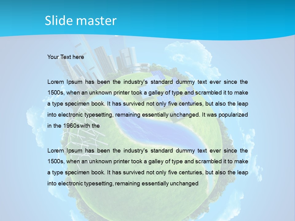 Finance Blue Land PowerPoint Template