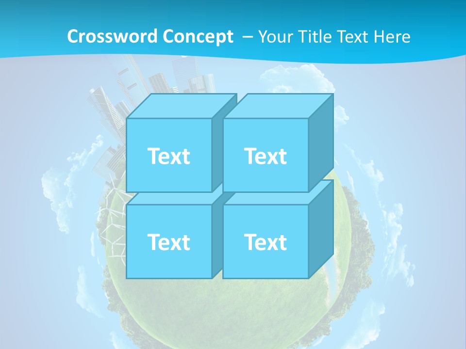 Finance Blue Land PowerPoint Template
