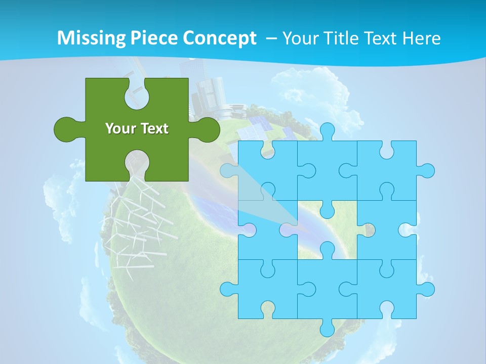 Finance Blue Land PowerPoint Template