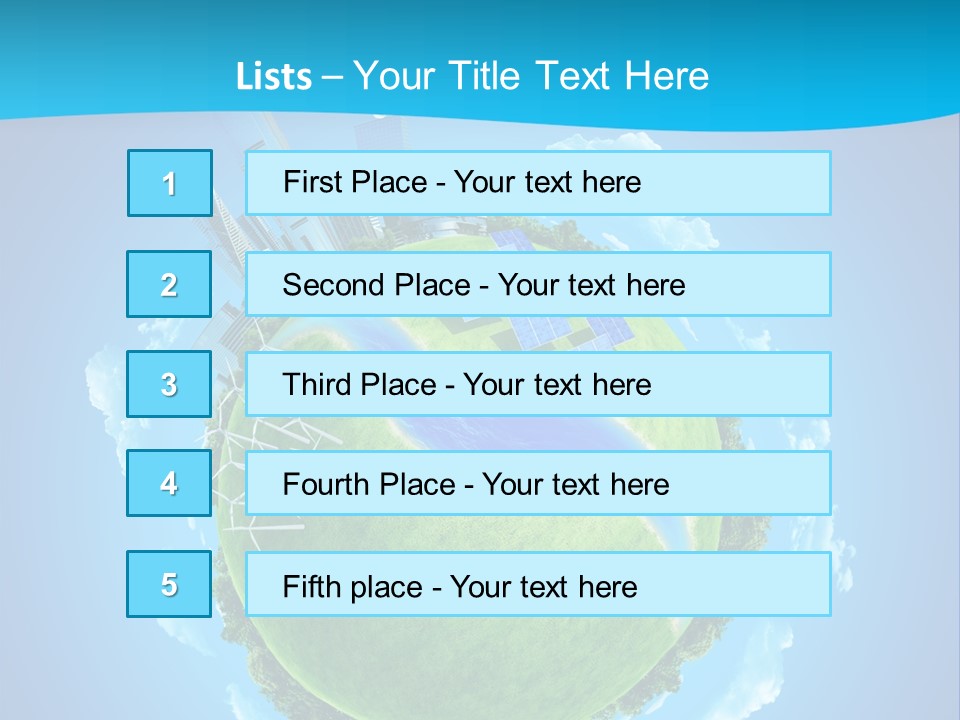 Finance Blue Land PowerPoint Template