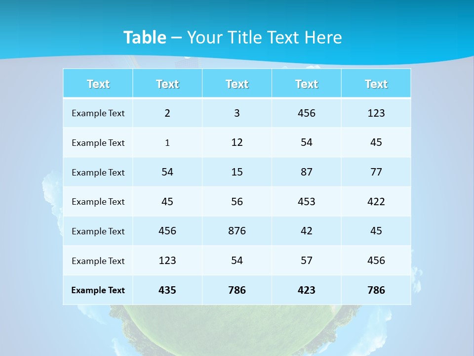 Finance Blue Land PowerPoint Template