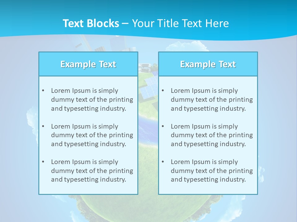 Finance Blue Land PowerPoint Template