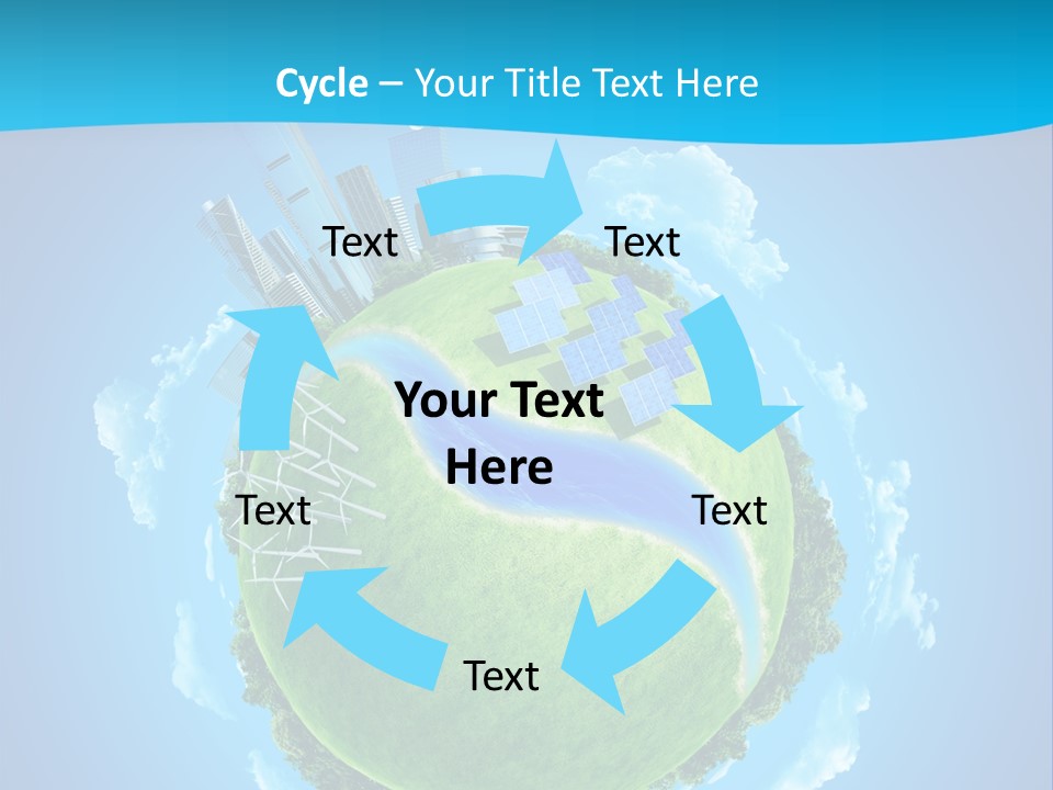 Finance Blue Land PowerPoint Template