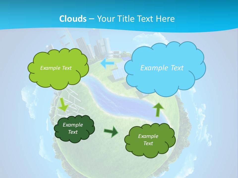 Finance Blue Land PowerPoint Template