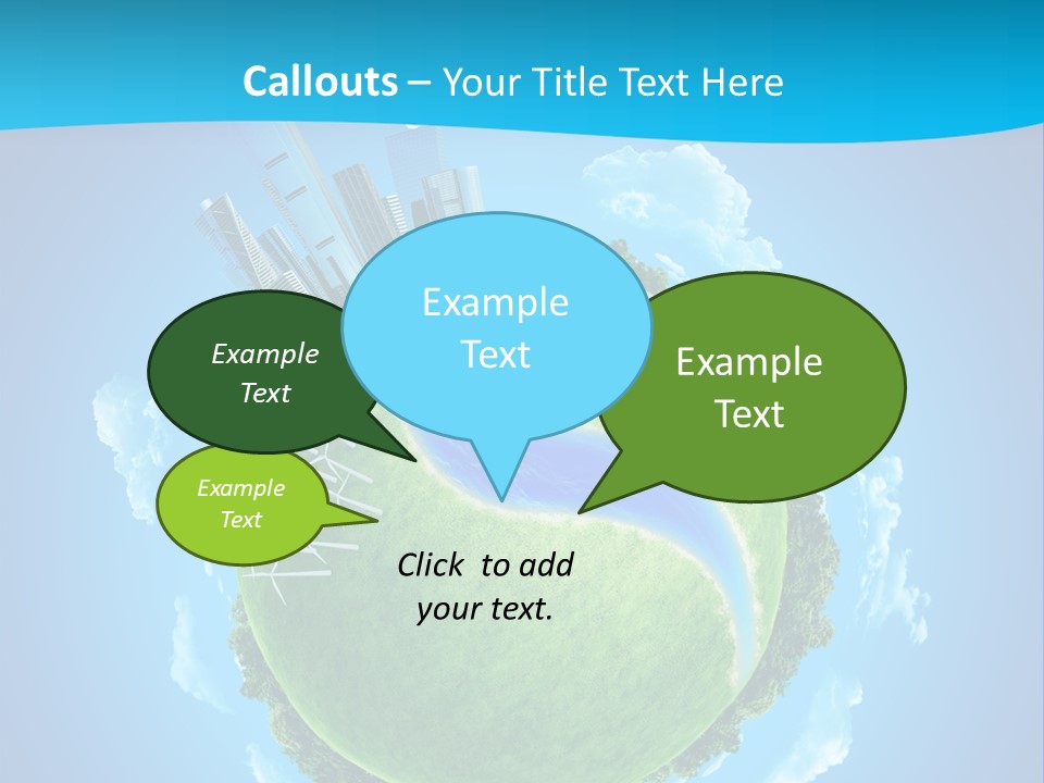 Finance Blue Land PowerPoint Template