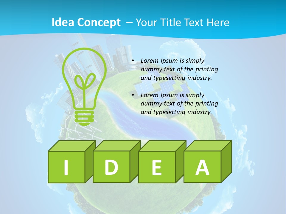 Finance Blue Land PowerPoint Template