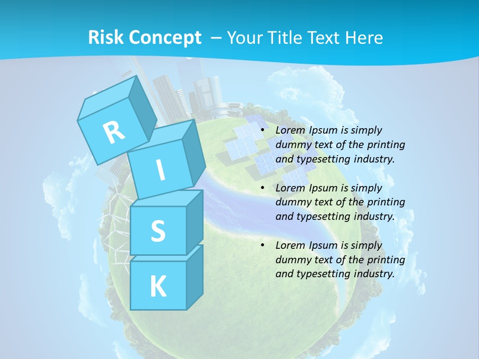 Finance Blue Land PowerPoint Template