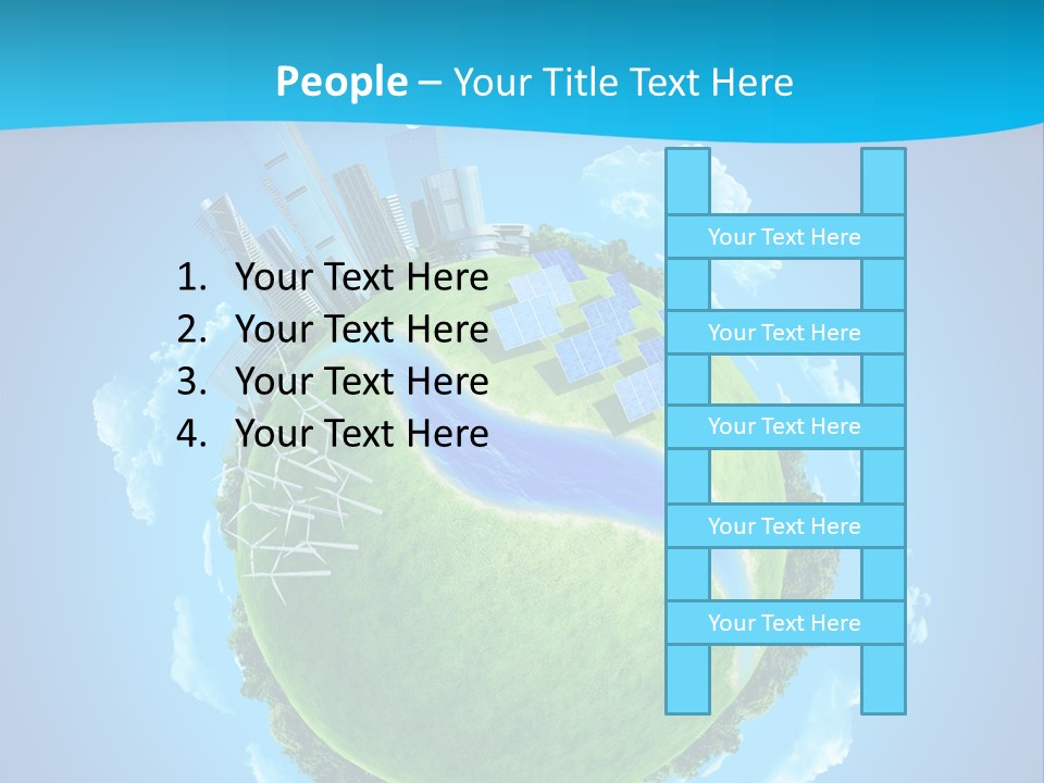 Finance Blue Land PowerPoint Template