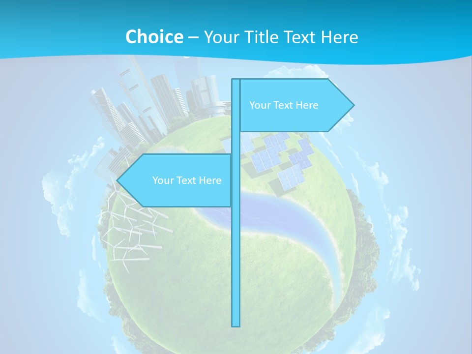 Finance Blue Land PowerPoint Template