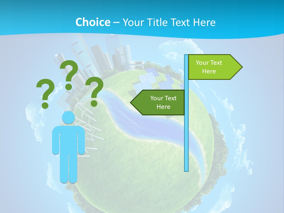 Finance Blue Land PowerPoint Template