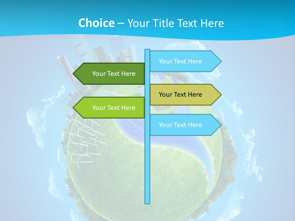 Finance Blue Land PowerPoint Template