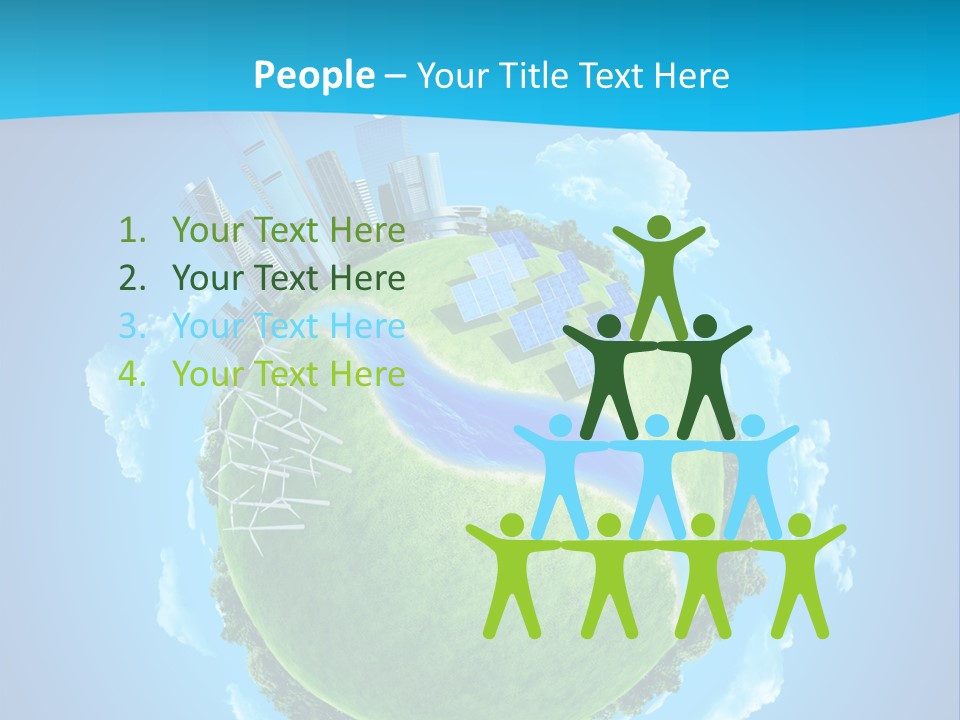 Finance Blue Land PowerPoint Template