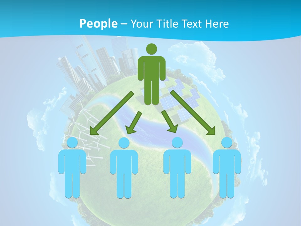 Finance Blue Land PowerPoint Template