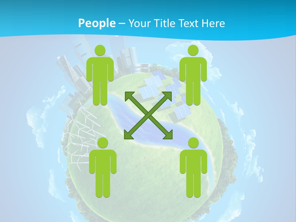 Finance Blue Land PowerPoint Template