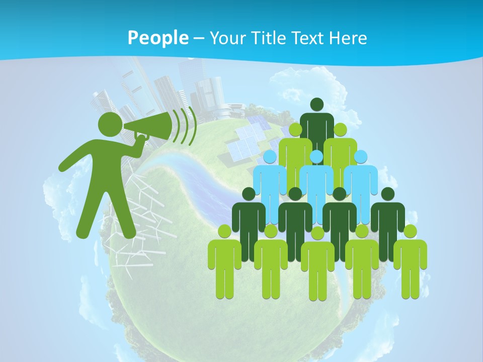 Finance Blue Land PowerPoint Template