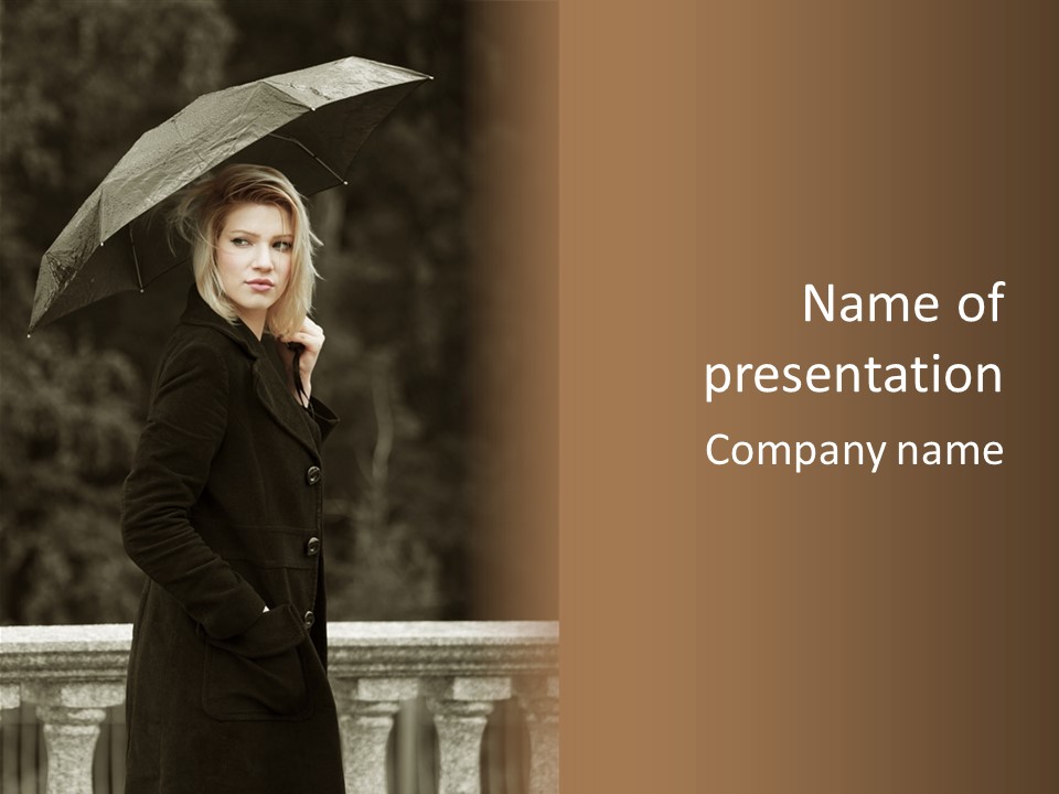 Rain  People PowerPoint Template