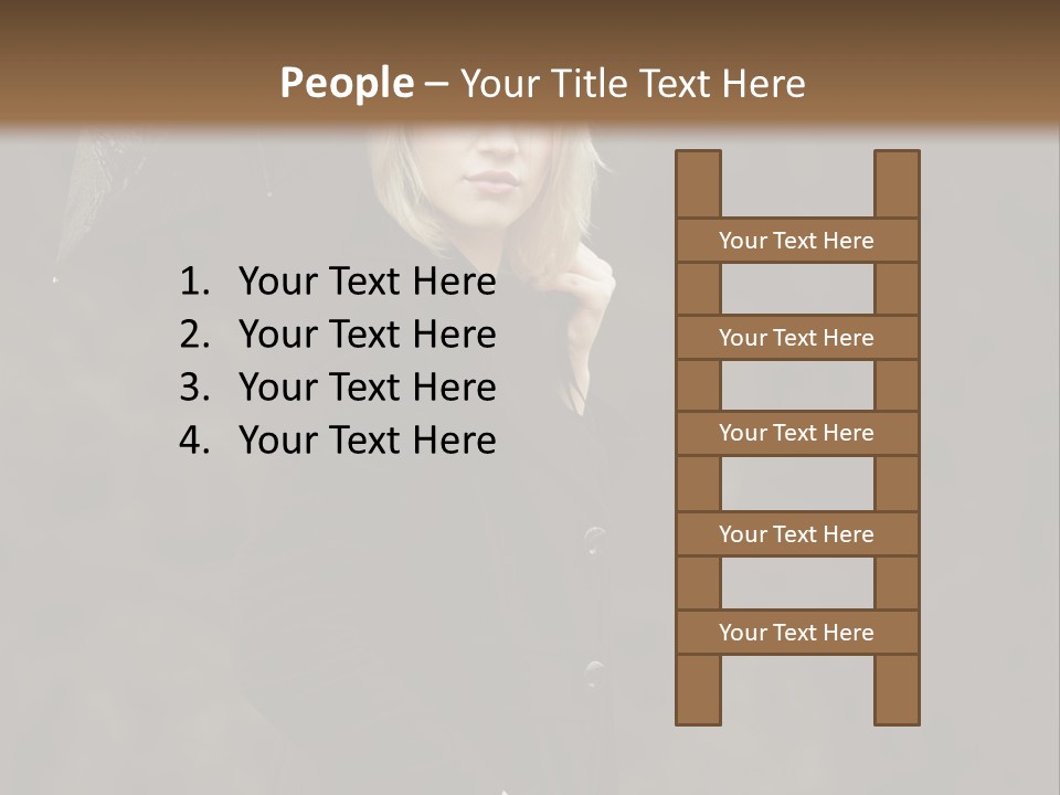 Rain  People PowerPoint Template