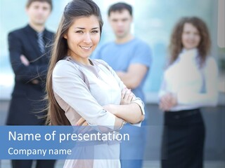 Caucasian Ambitious Executive PowerPoint Template