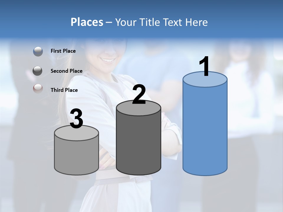 Caucasian Ambitious Executive PowerPoint Template