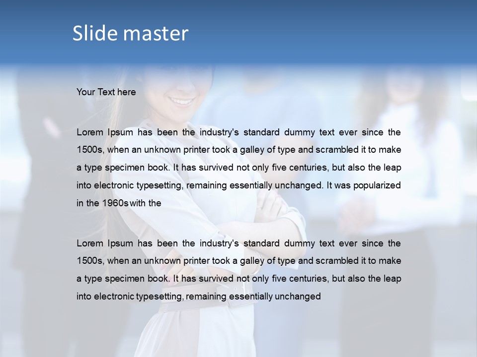 Caucasian Ambitious Executive PowerPoint Template