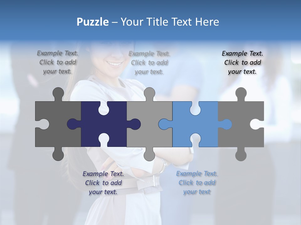 Caucasian Ambitious Executive PowerPoint Template