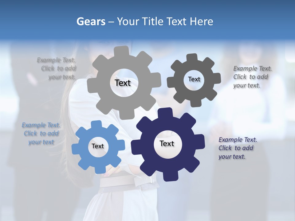 Caucasian Ambitious Executive PowerPoint Template