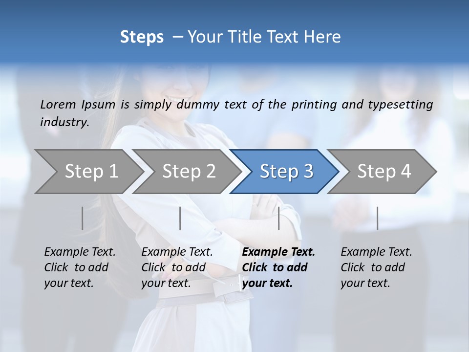 Caucasian Ambitious Executive PowerPoint Template