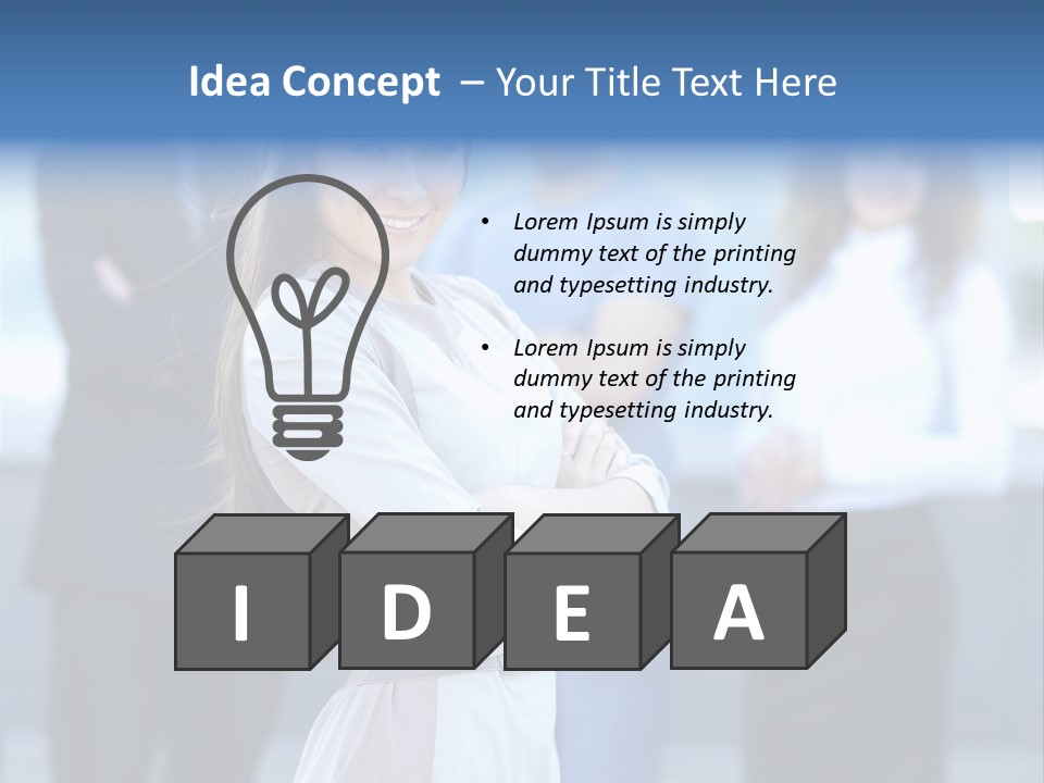 Caucasian Ambitious Executive PowerPoint Template