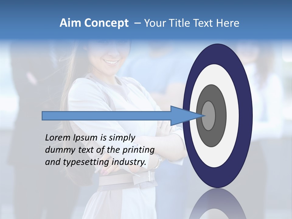 Caucasian Ambitious Executive PowerPoint Template