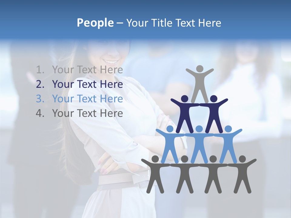 Caucasian Ambitious Executive PowerPoint Template