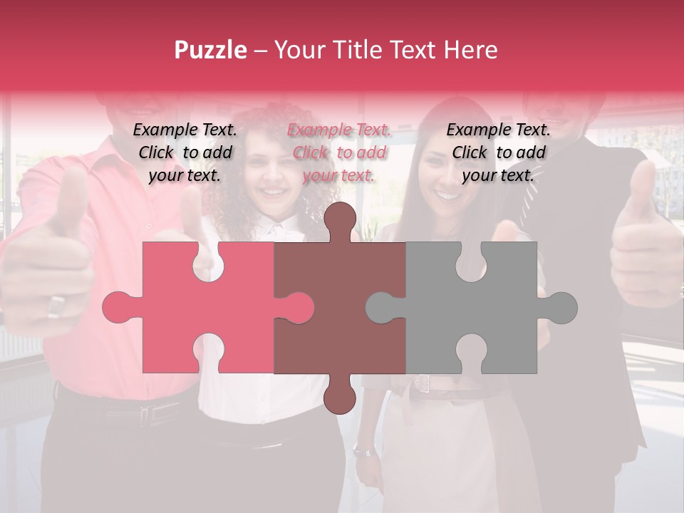 Businesspeople Camera Good PowerPoint Template