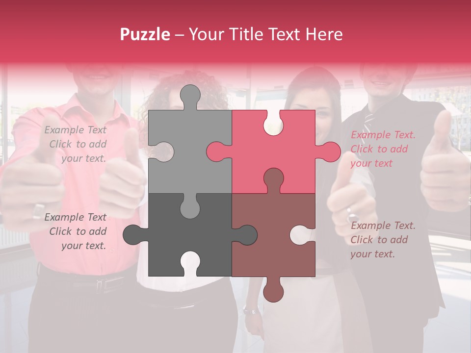 Businesspeople Camera Good PowerPoint Template