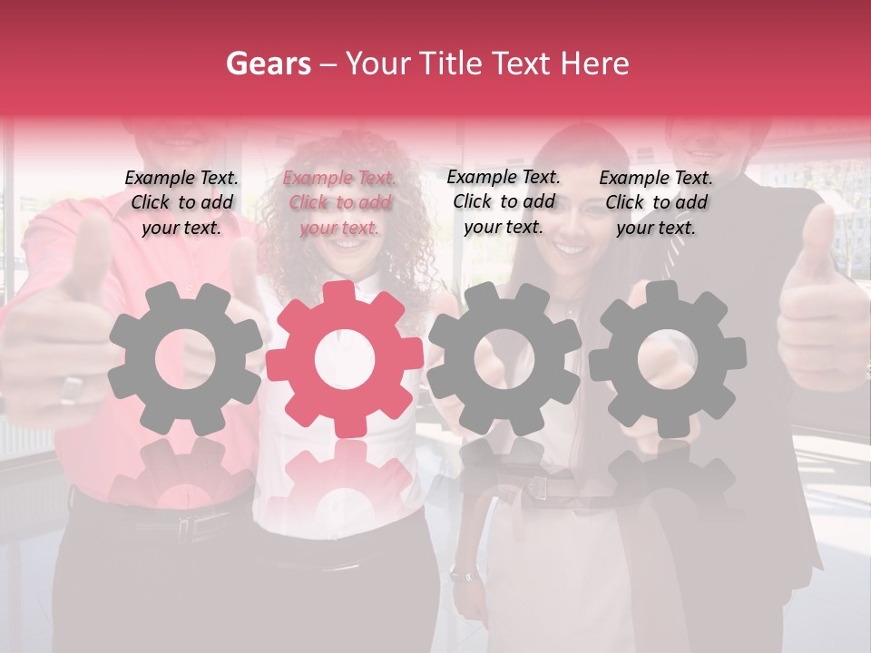 Businesspeople Camera Good PowerPoint Template