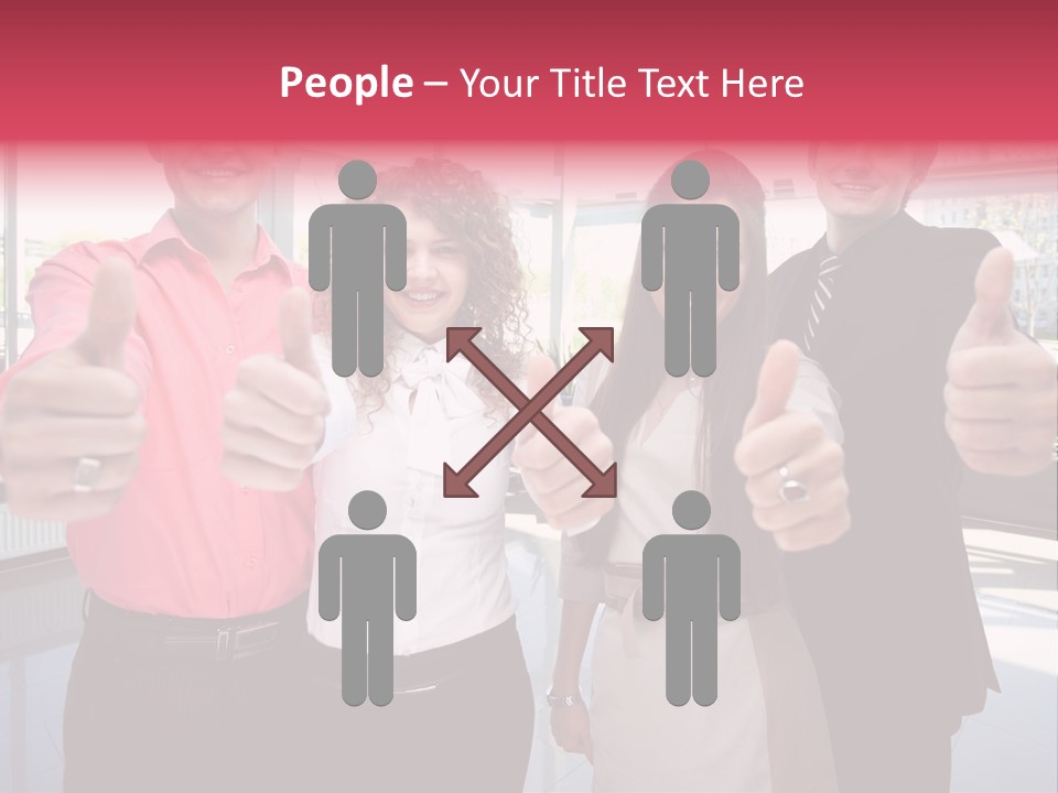 Businesspeople Camera Good PowerPoint Template