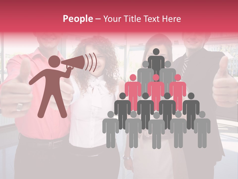 Businesspeople Camera Good PowerPoint Template