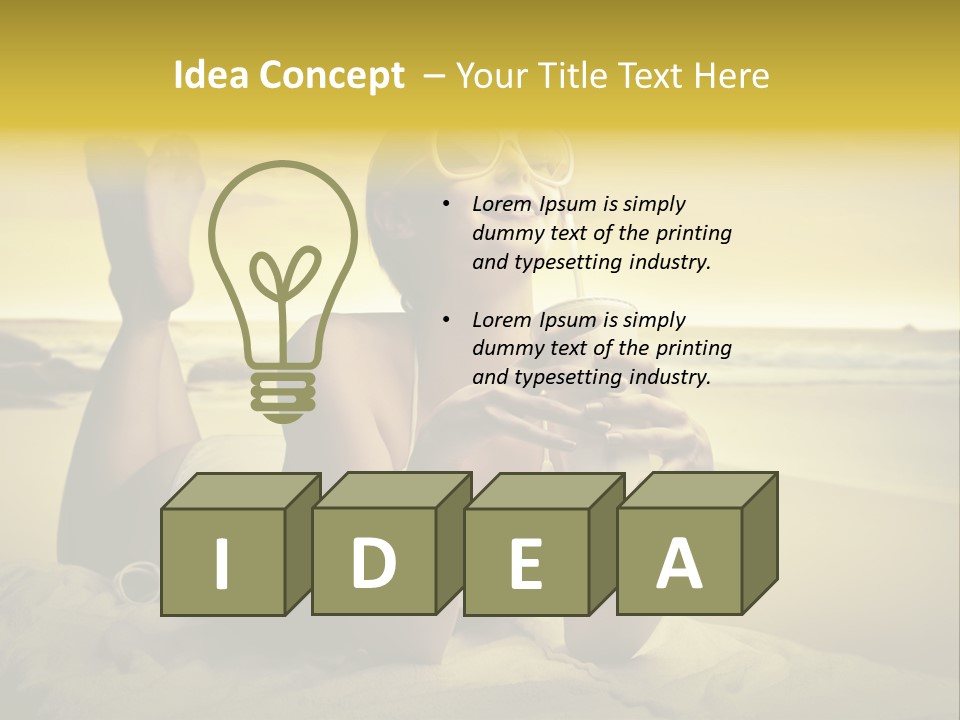 Stone Summer Beauty PowerPoint Template