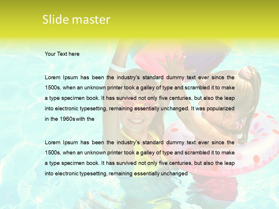 Joy Wet Child PowerPoint Template