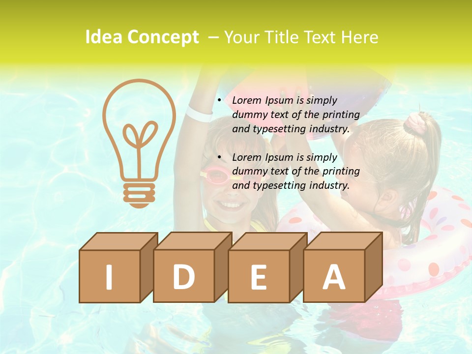 Joy Wet Child PowerPoint Template