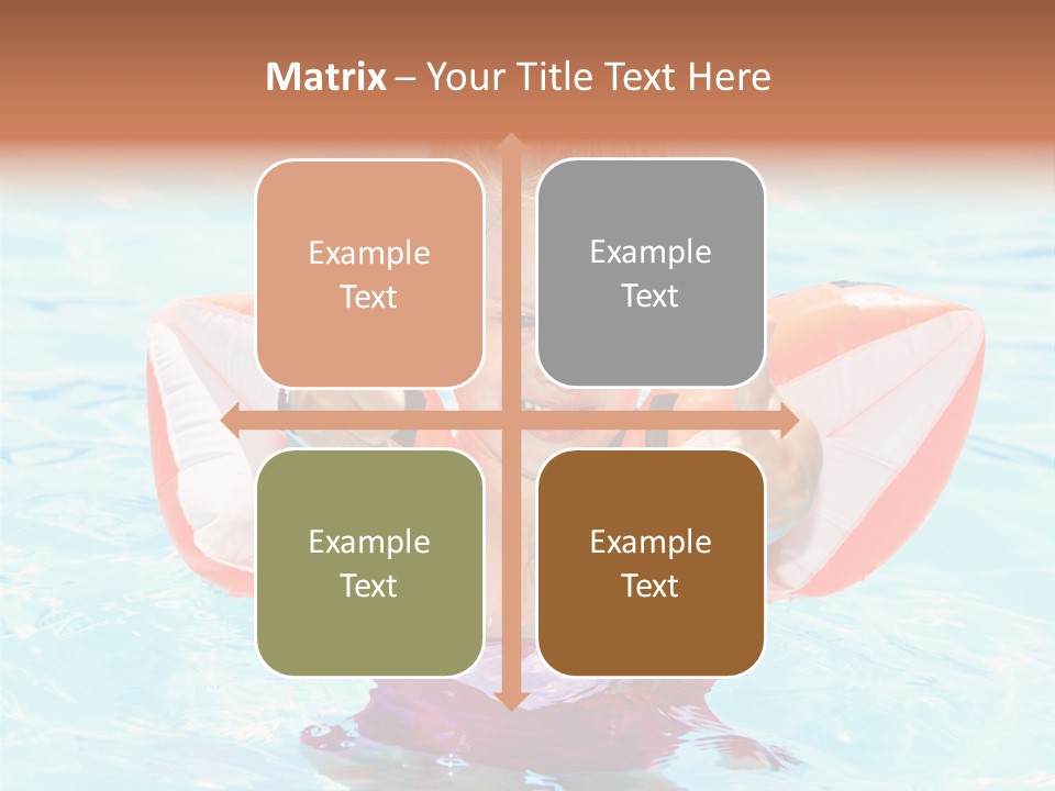 Pool Thumb Up Arm Bands PowerPoint Template