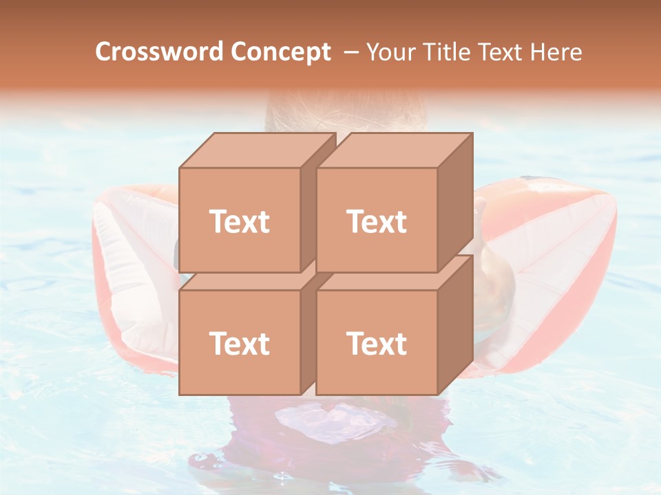 Pool Thumb Up Arm Bands PowerPoint Template