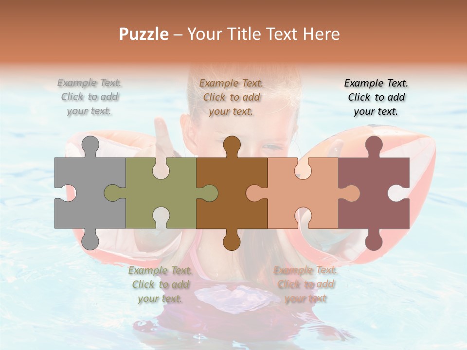 Pool Thumb Up Arm Bands PowerPoint Template