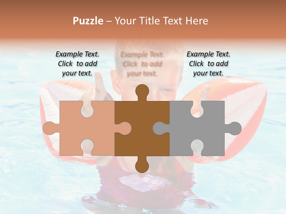 Pool Thumb Up Arm Bands PowerPoint Template