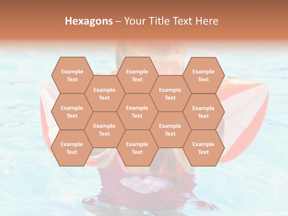 Pool Thumb Up Arm Bands PowerPoint Template