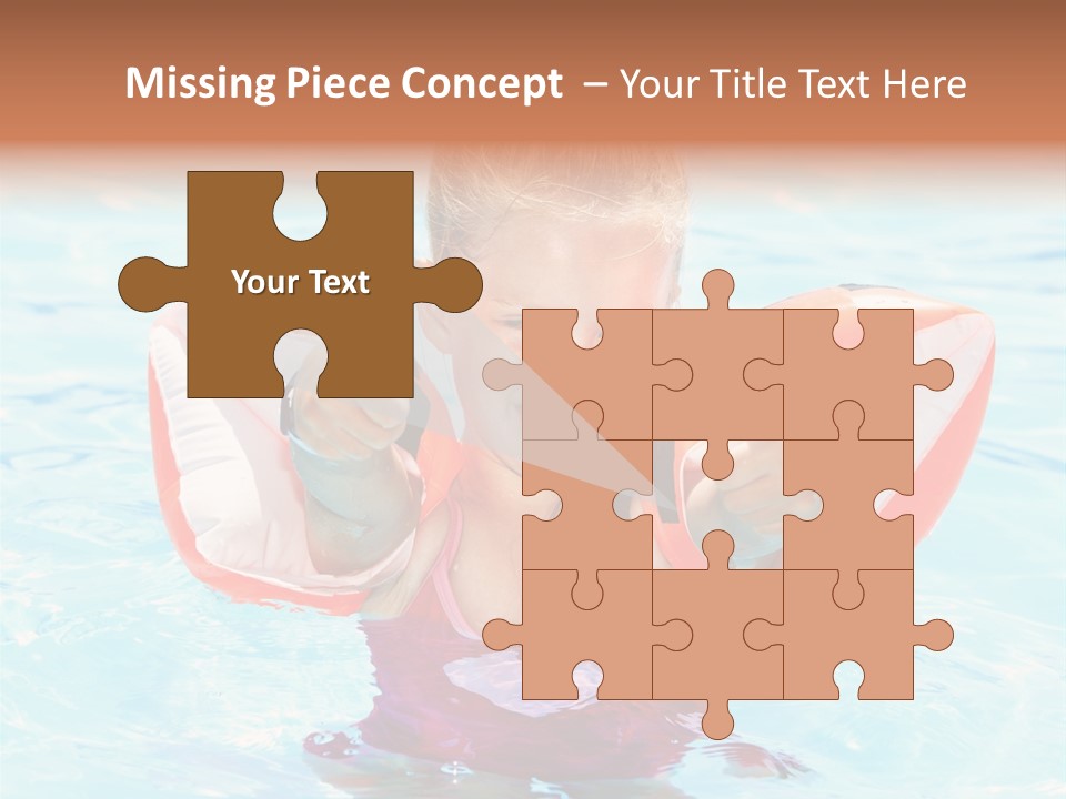 Pool Thumb Up Arm Bands PowerPoint Template