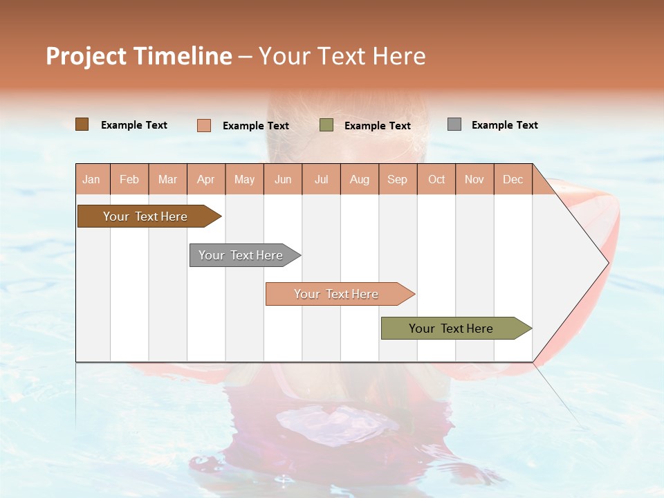 Pool Thumb Up Arm Bands PowerPoint Template